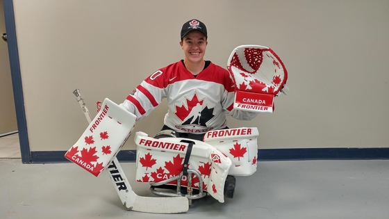 Jessie Gregory sledge goalie Team Canada small